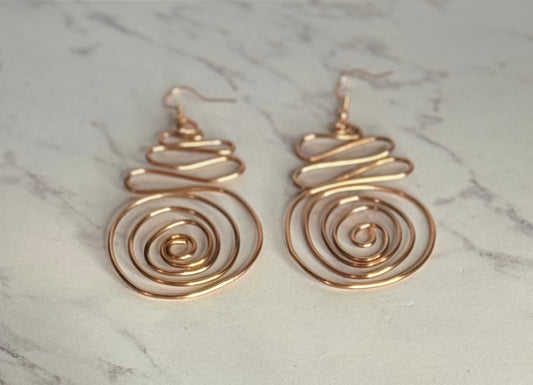 Spiral Wire Wrapped Earrings