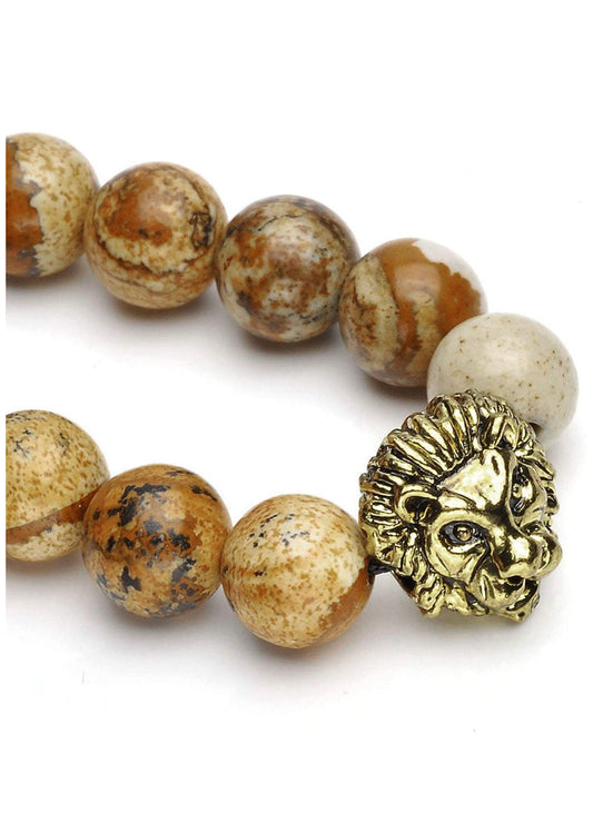 Jasper Lion Head Bracelet