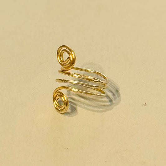 Gold Double Spiral Ring