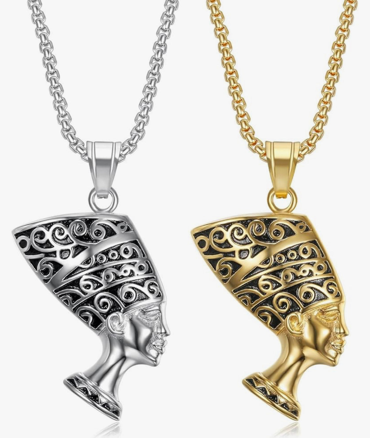 Silver Nefertiti Necklace