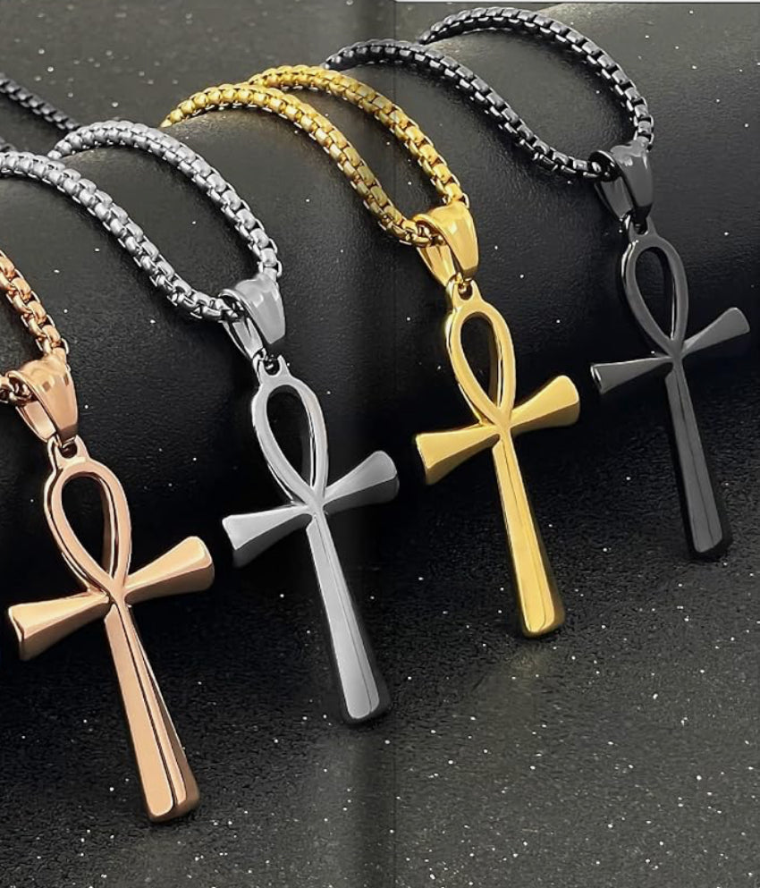 Black Ankh Necklace