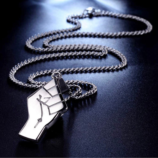 Silver Fist Necklace
