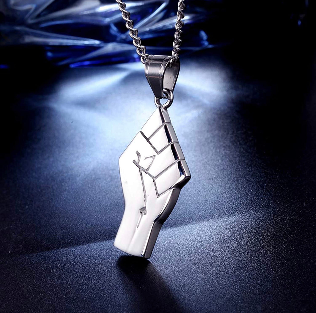 Silver Fist Necklace