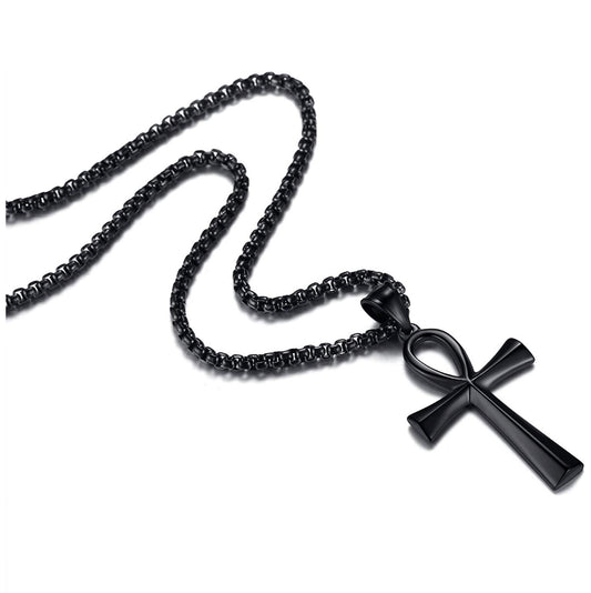 Black Ankh Necklace