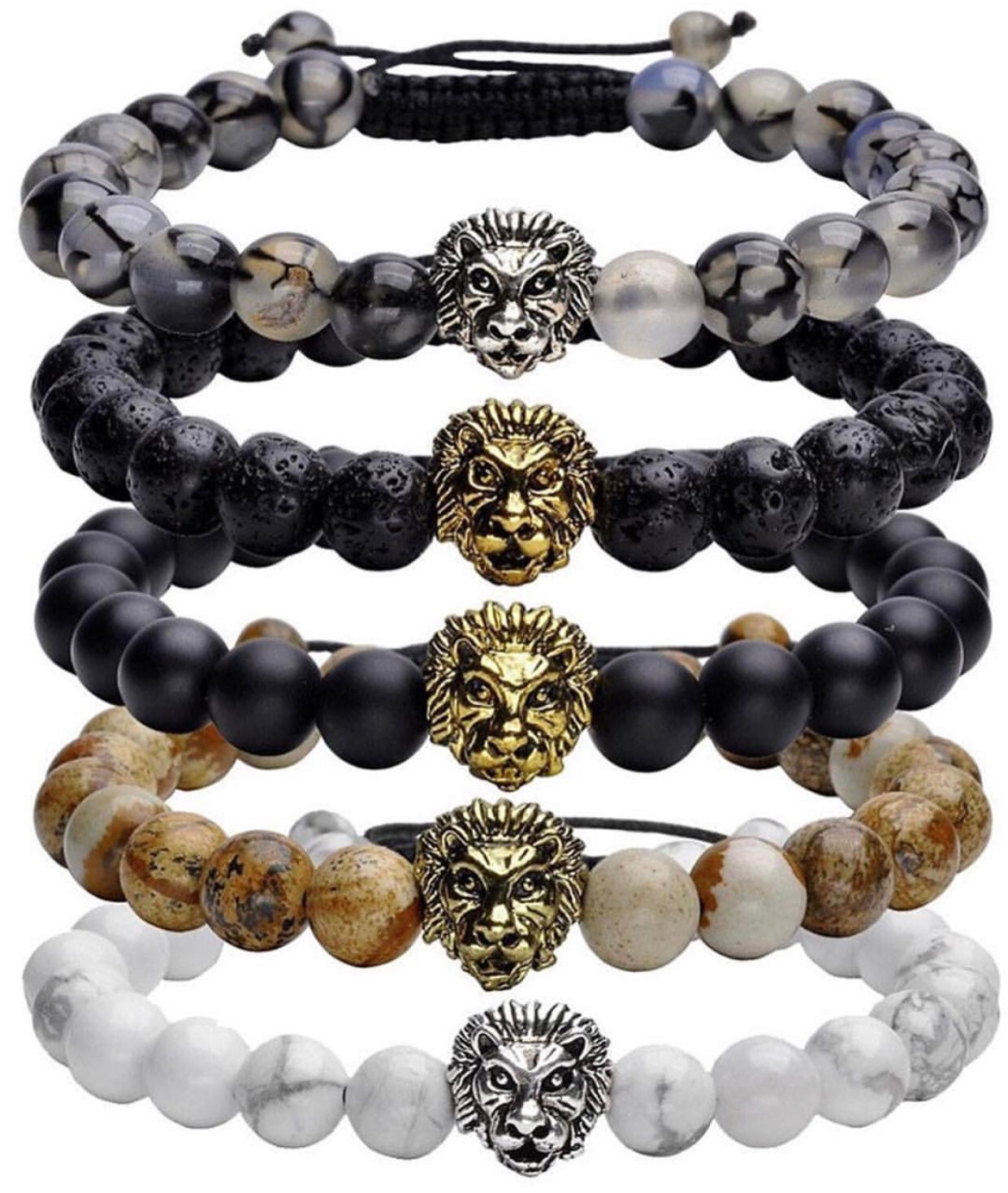 Lava Lion Head Bracelet