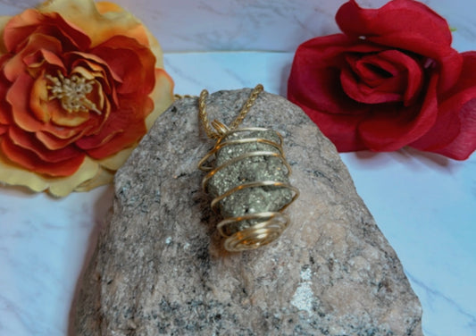 Gold Pyrite Necklace