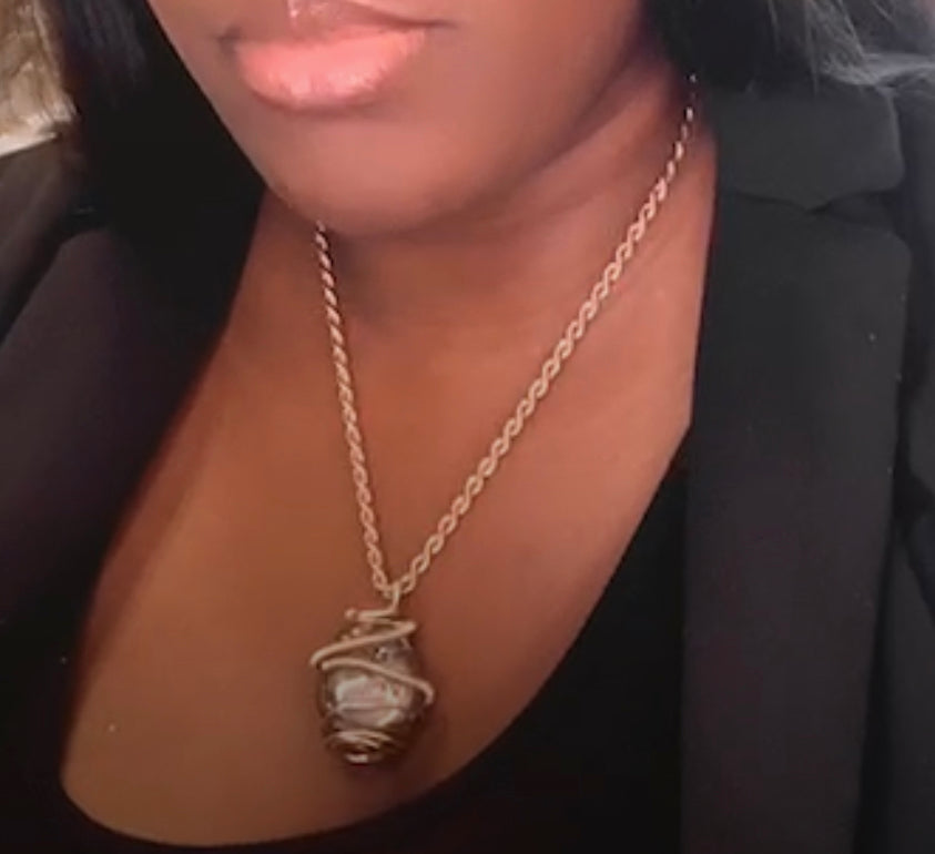 Gold Pyrite Necklace