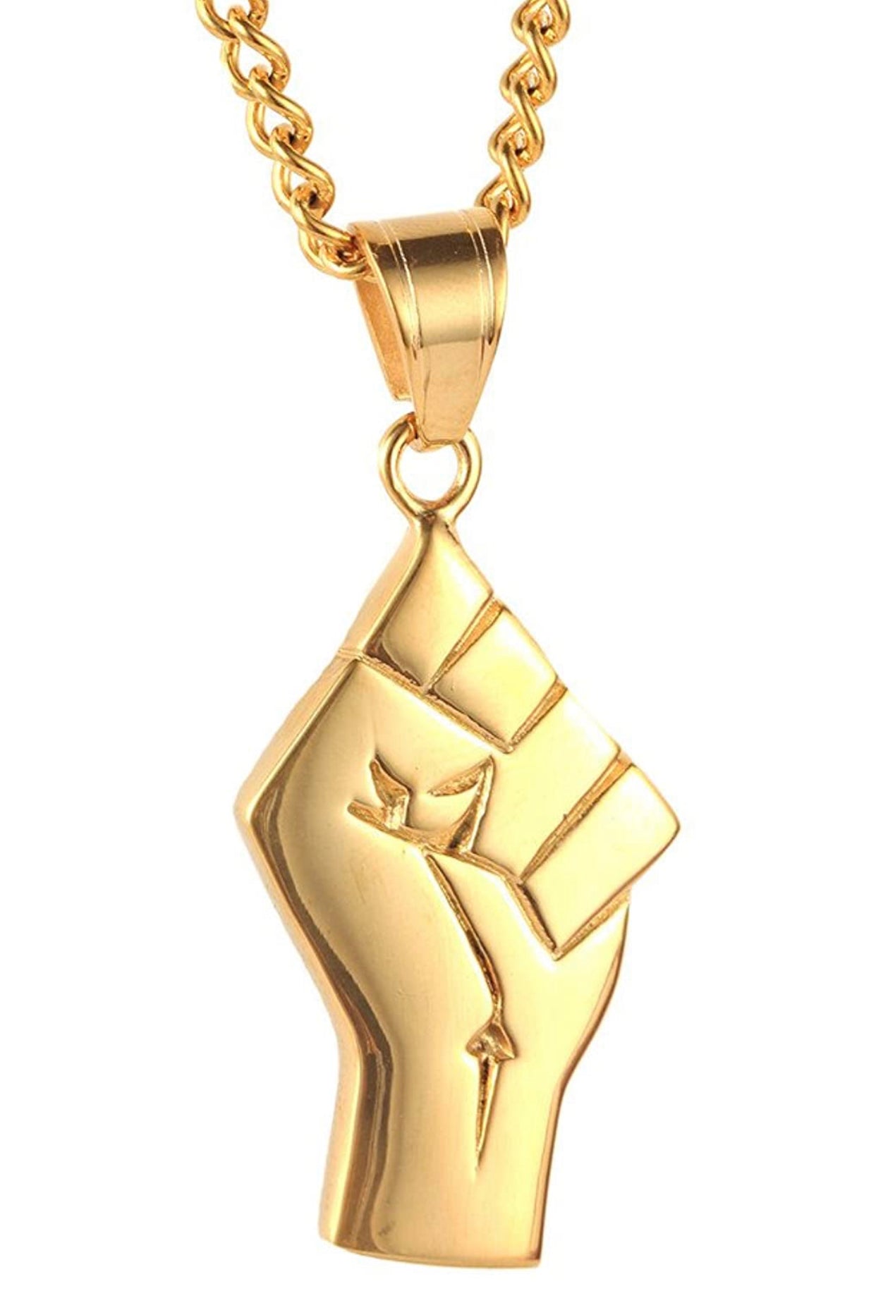 Gold Fist Necklace
