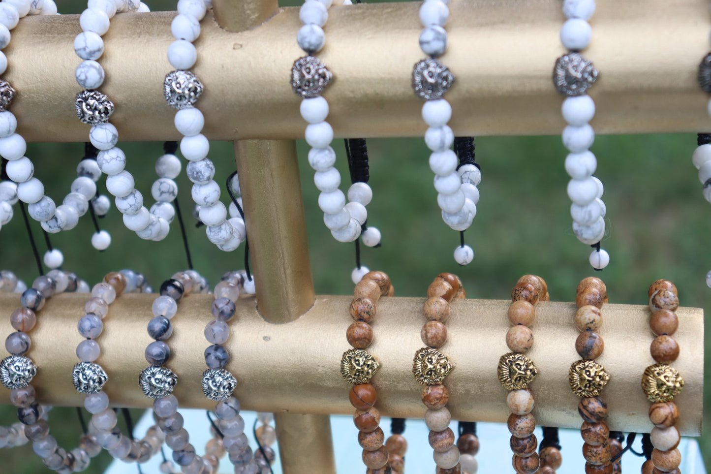 Jasper Lion Head Bracelet