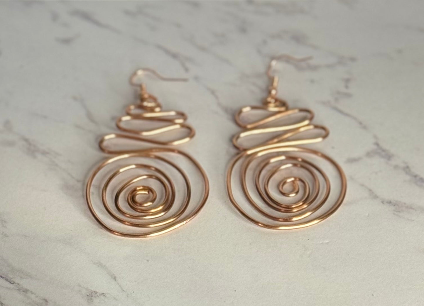 Spiral Wire Wrapped Earrings