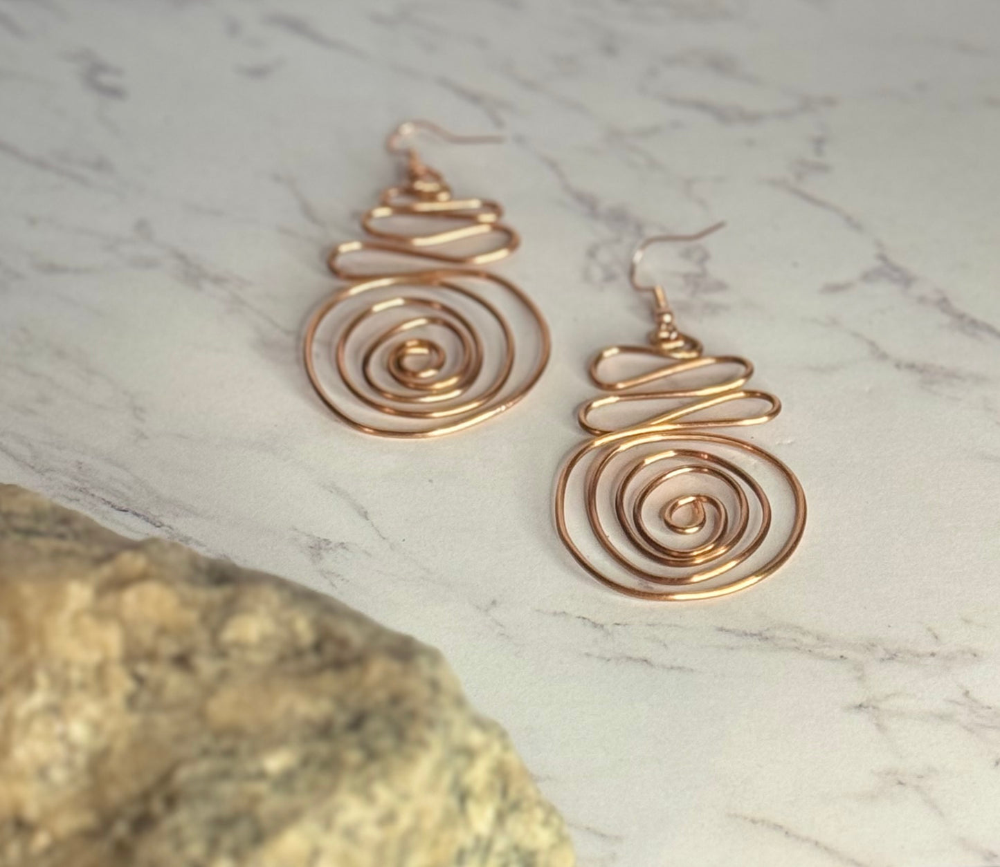 Spiral Wire Wrapped Earrings