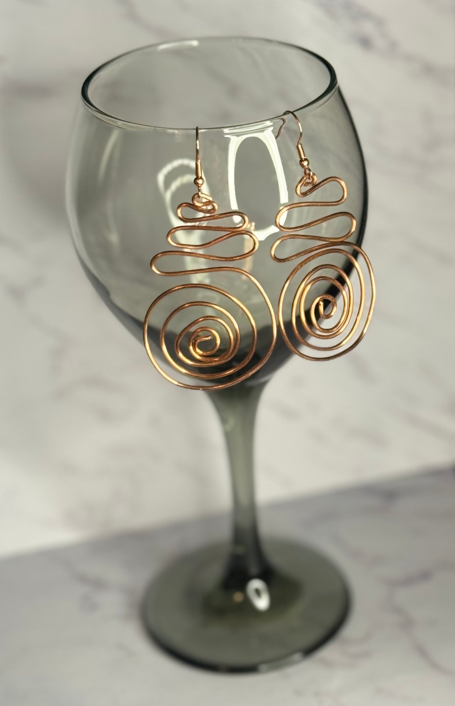 Spiral Wire Wrapped Earrings