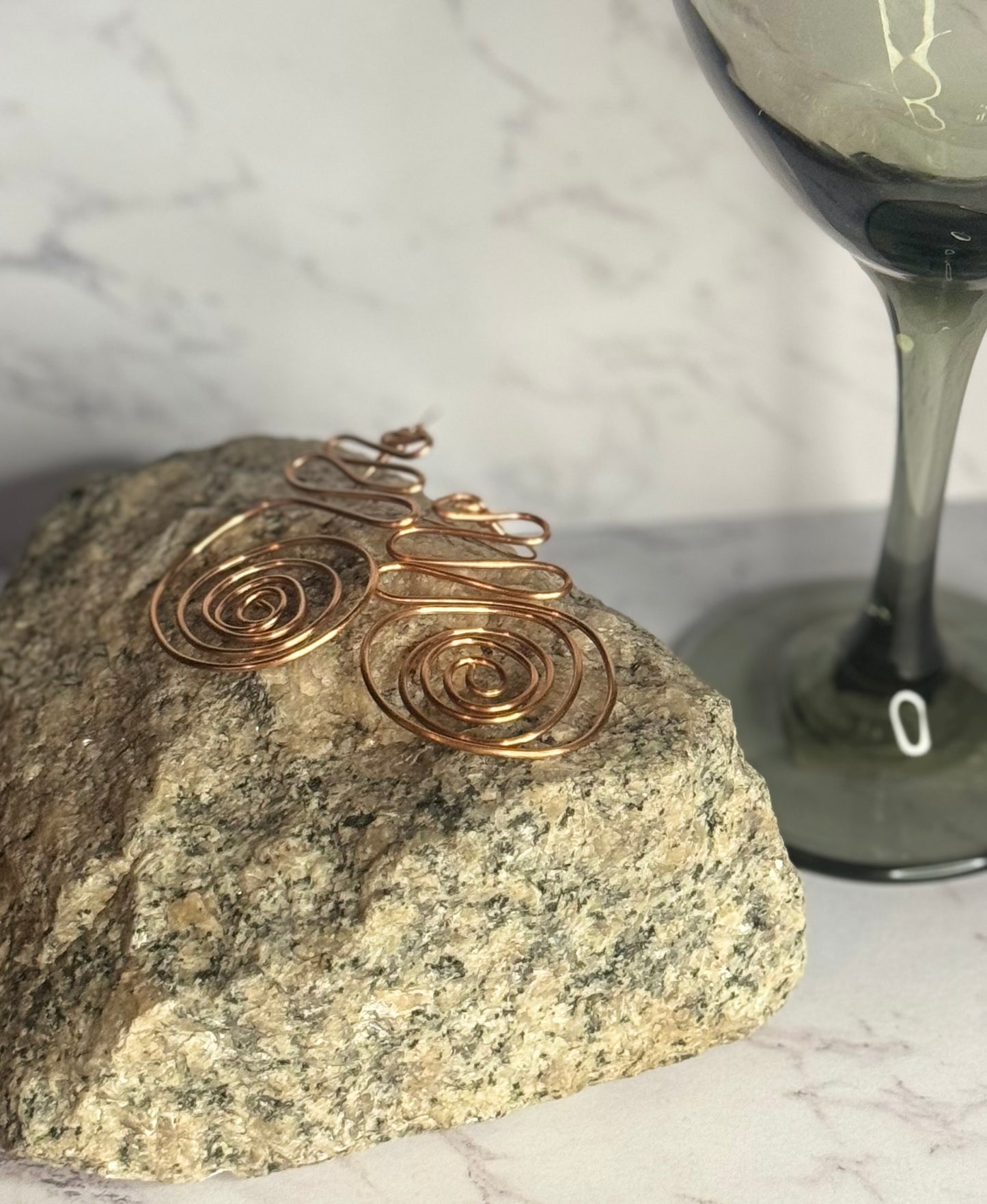 Spiral Wire Wrapped Earrings