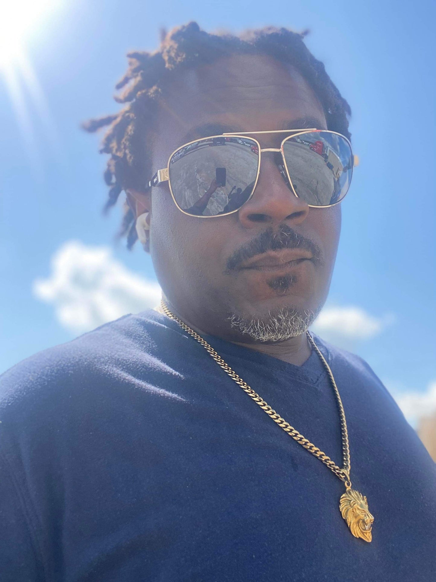 Gold Lion Head Necklace