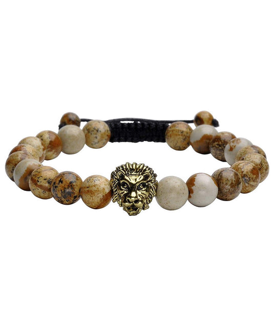 Jasper Lion Head Bracelet