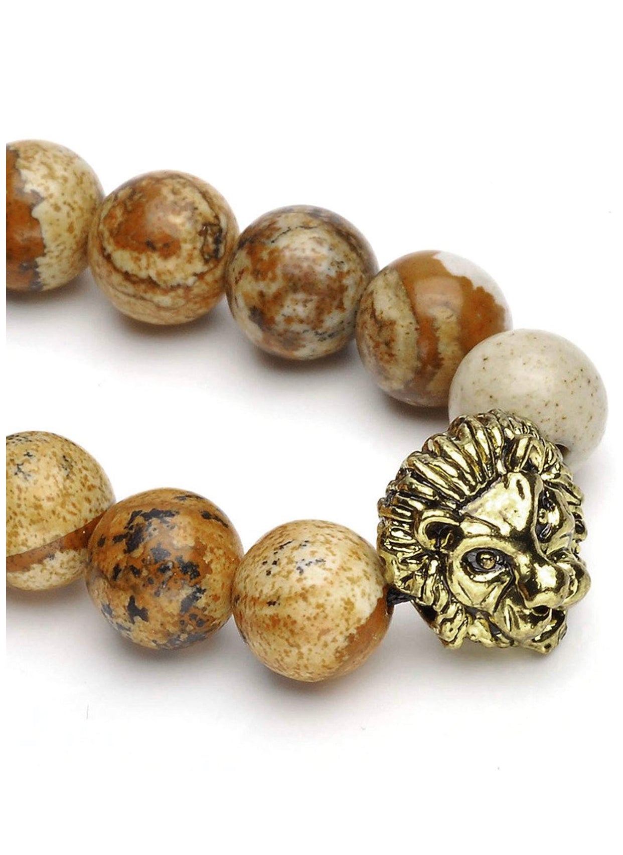 Jasper Lion Head Bracelet
