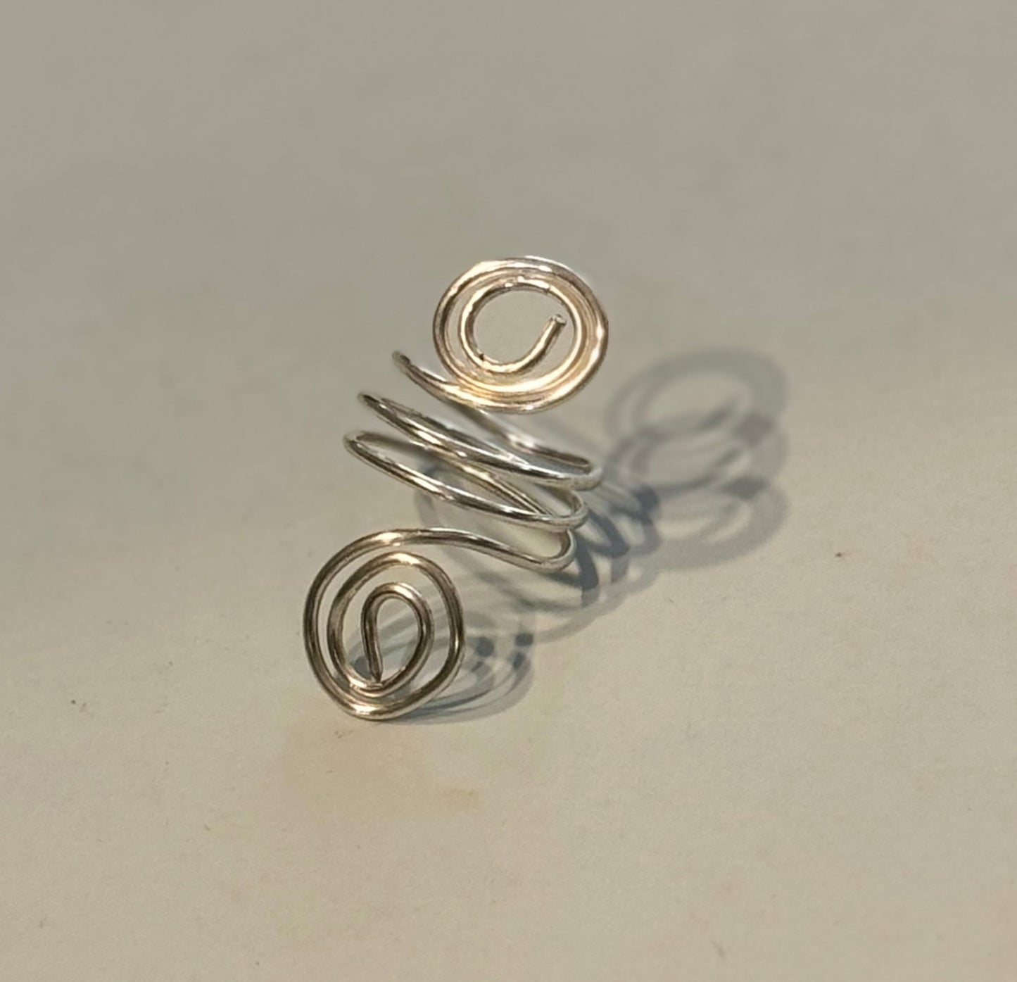 Silver Double Spiral Ring
