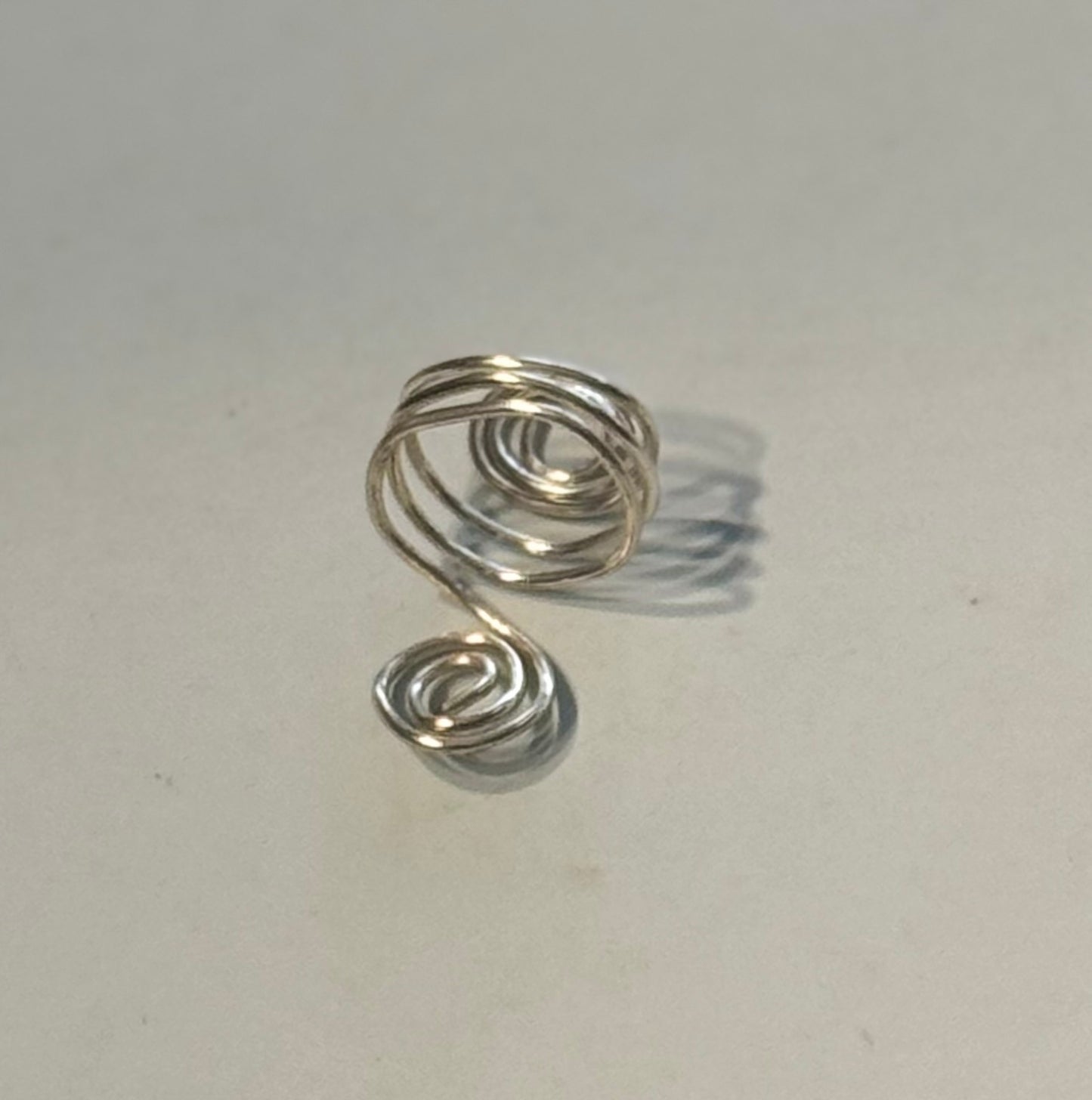 Silver Double Spiral Ring