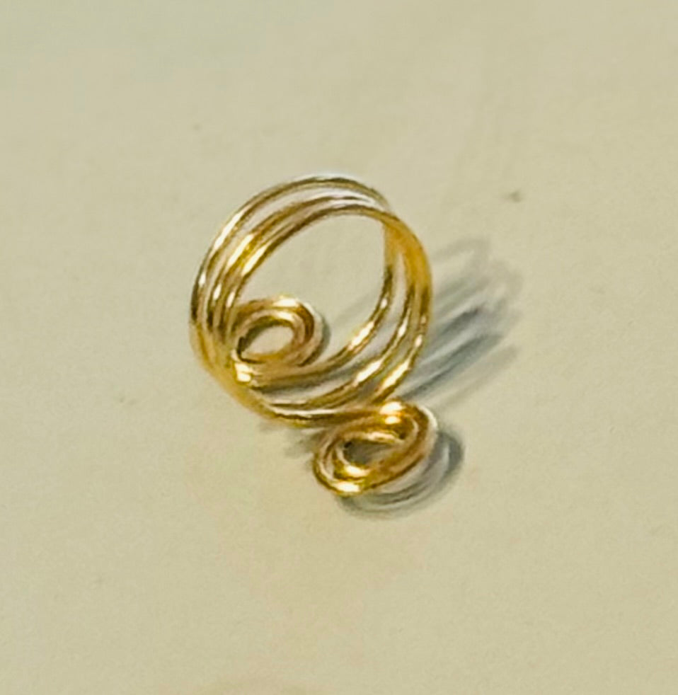 Gold Double Spiral Ring