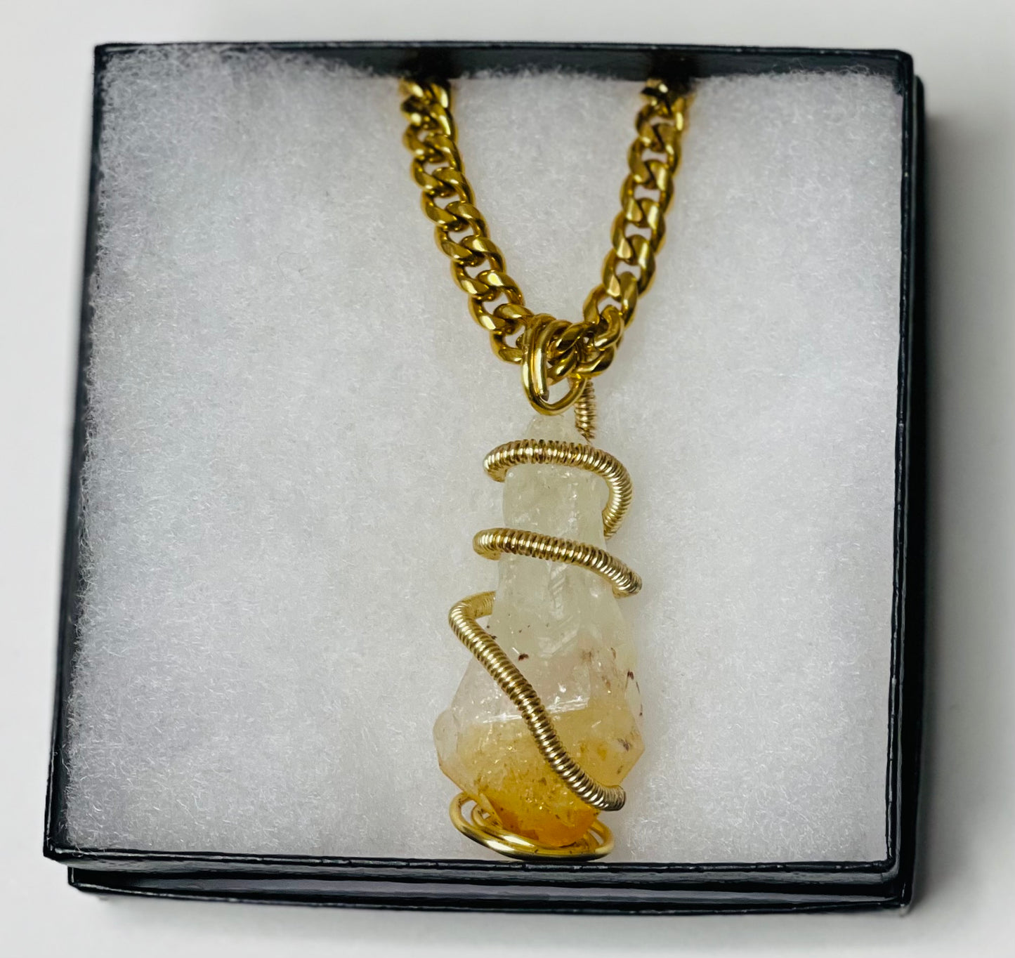 Gold Citrine Necklace