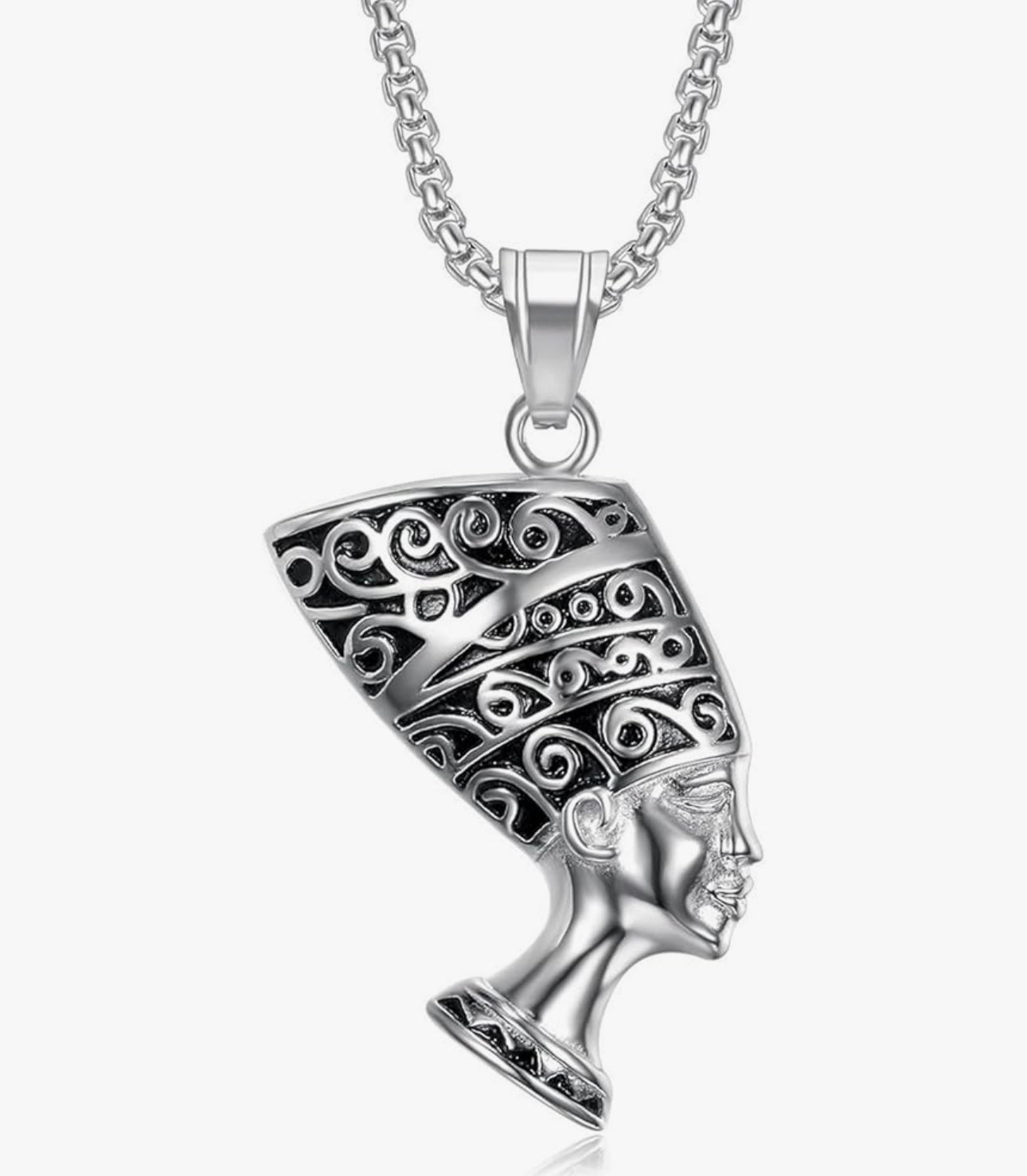 Silver Nefertiti Necklace