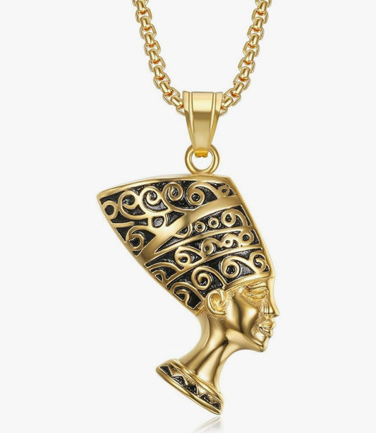 Gold Nefertiti Necklace