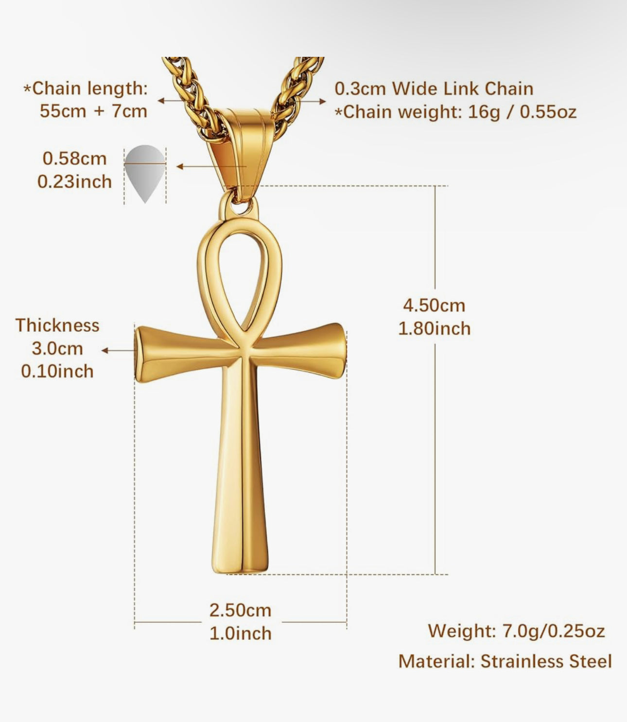 Gold Ankh Necklace