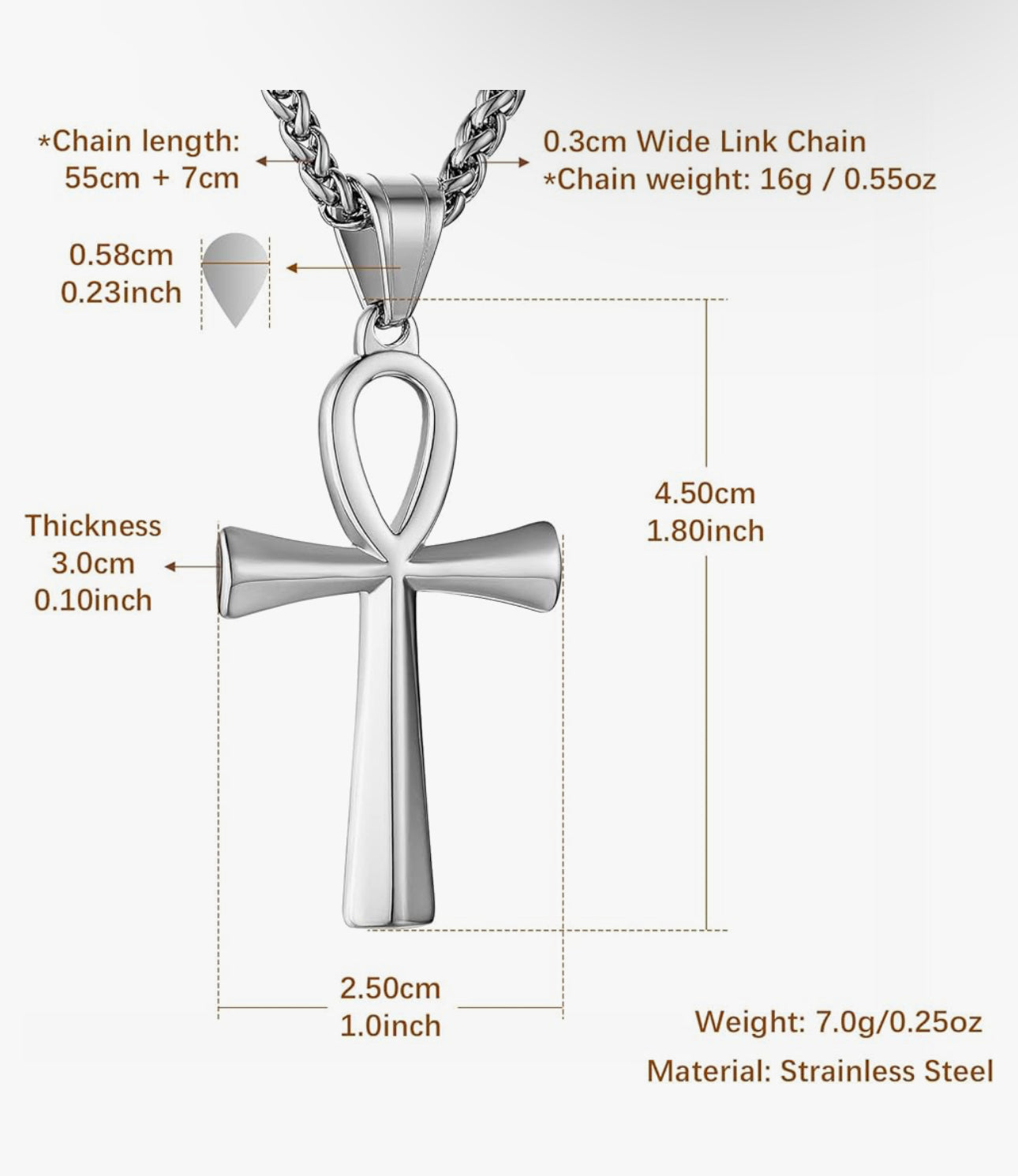 Silver Ankh Necklace