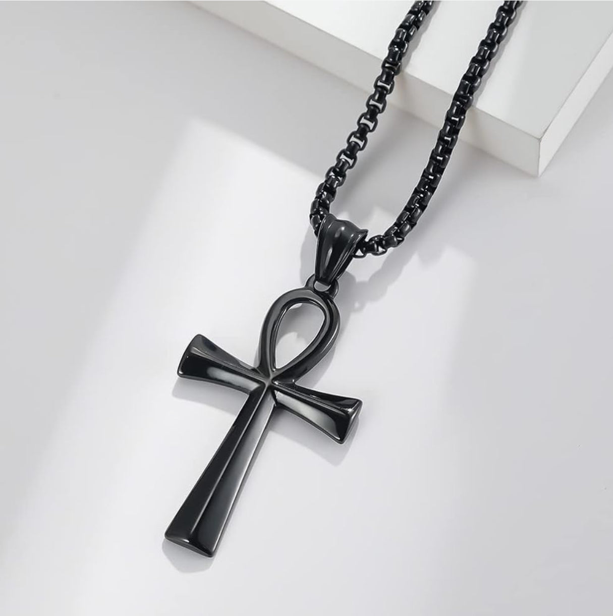 Black Ankh Necklace