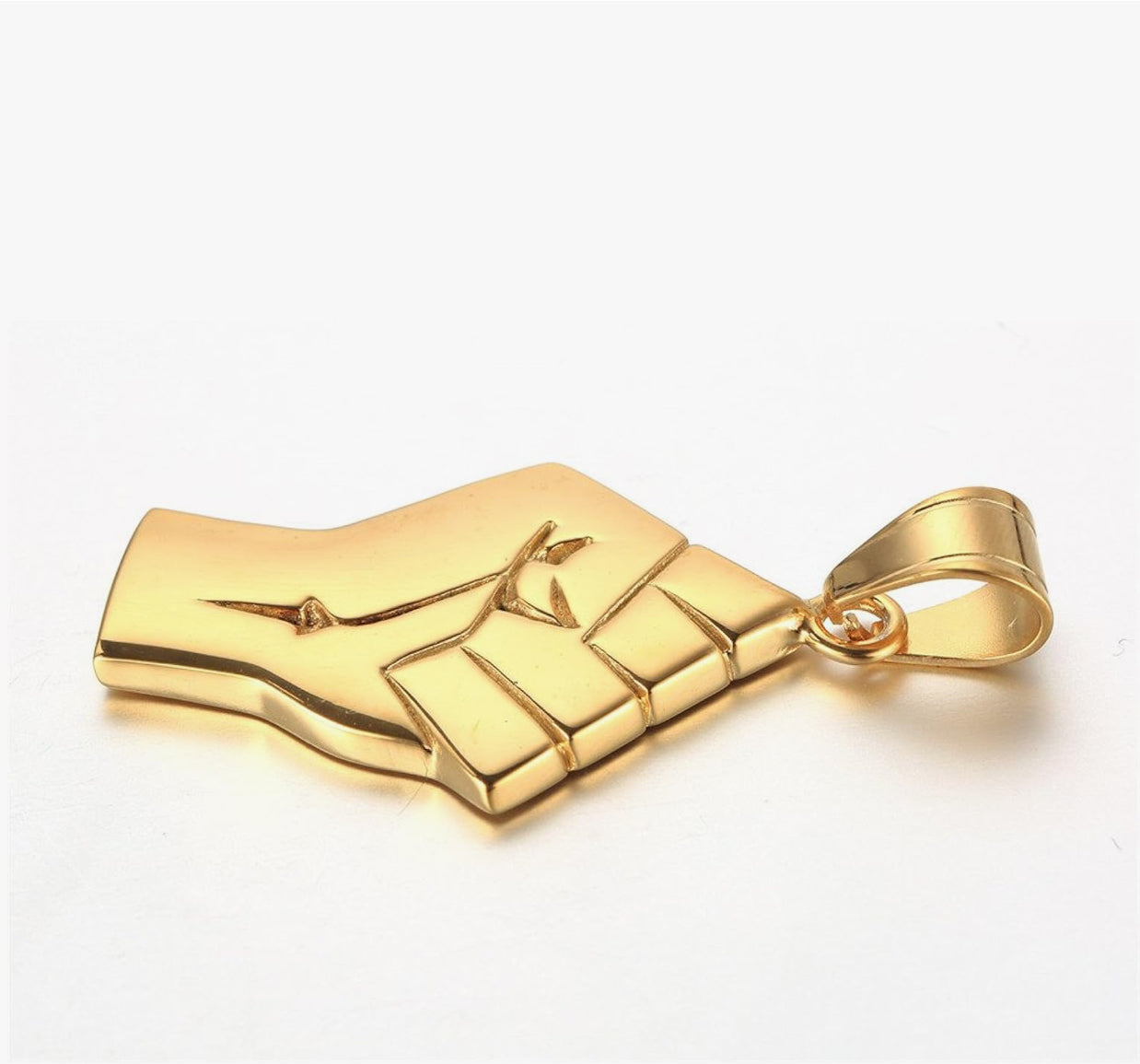 Gold Fist Necklace