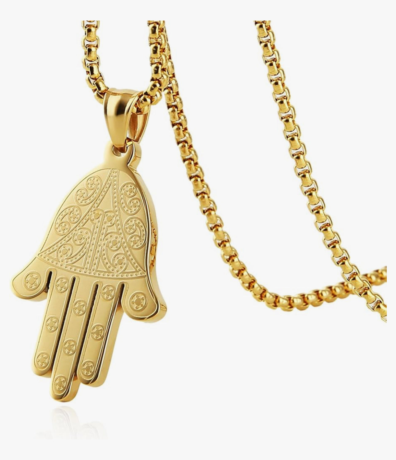 Gold Hamsa Hand Necklace