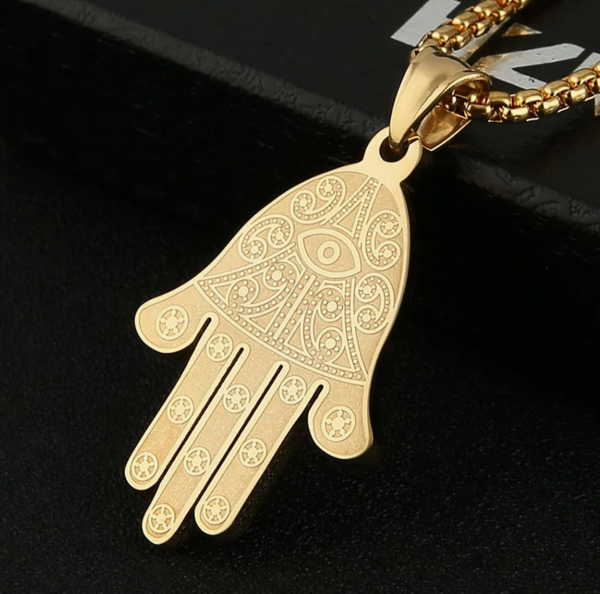 Gold Hamsa Hand Necklace