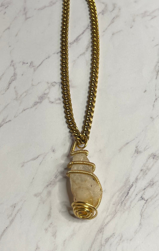 Gold Citrine Necklace