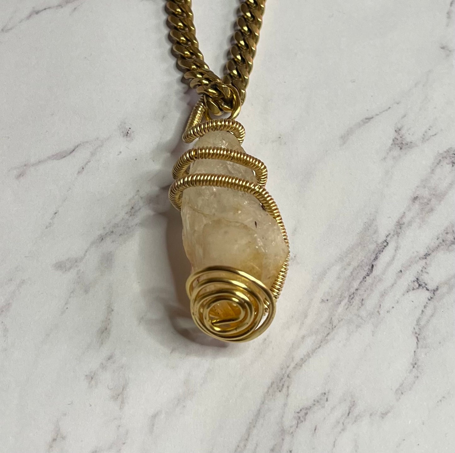 Gold Citrine Necklace