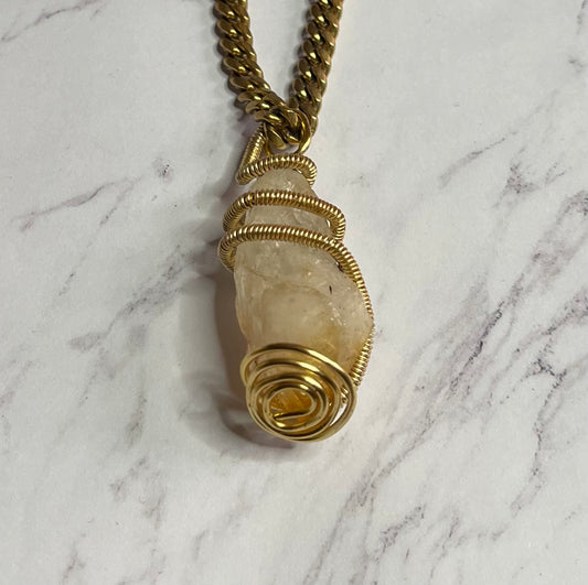 Gold Citrine Necklace