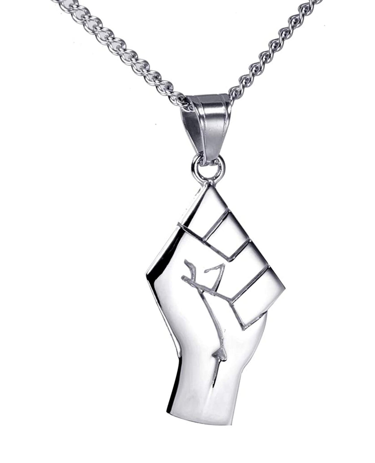 Silver Fist Necklace
