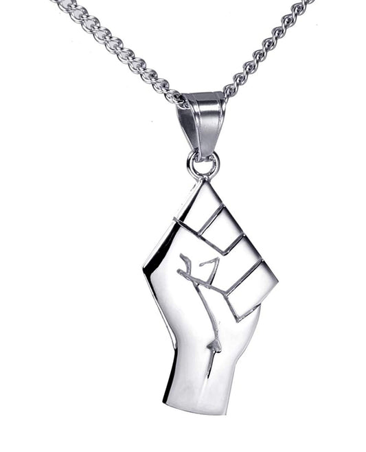 Silver Fist Necklace