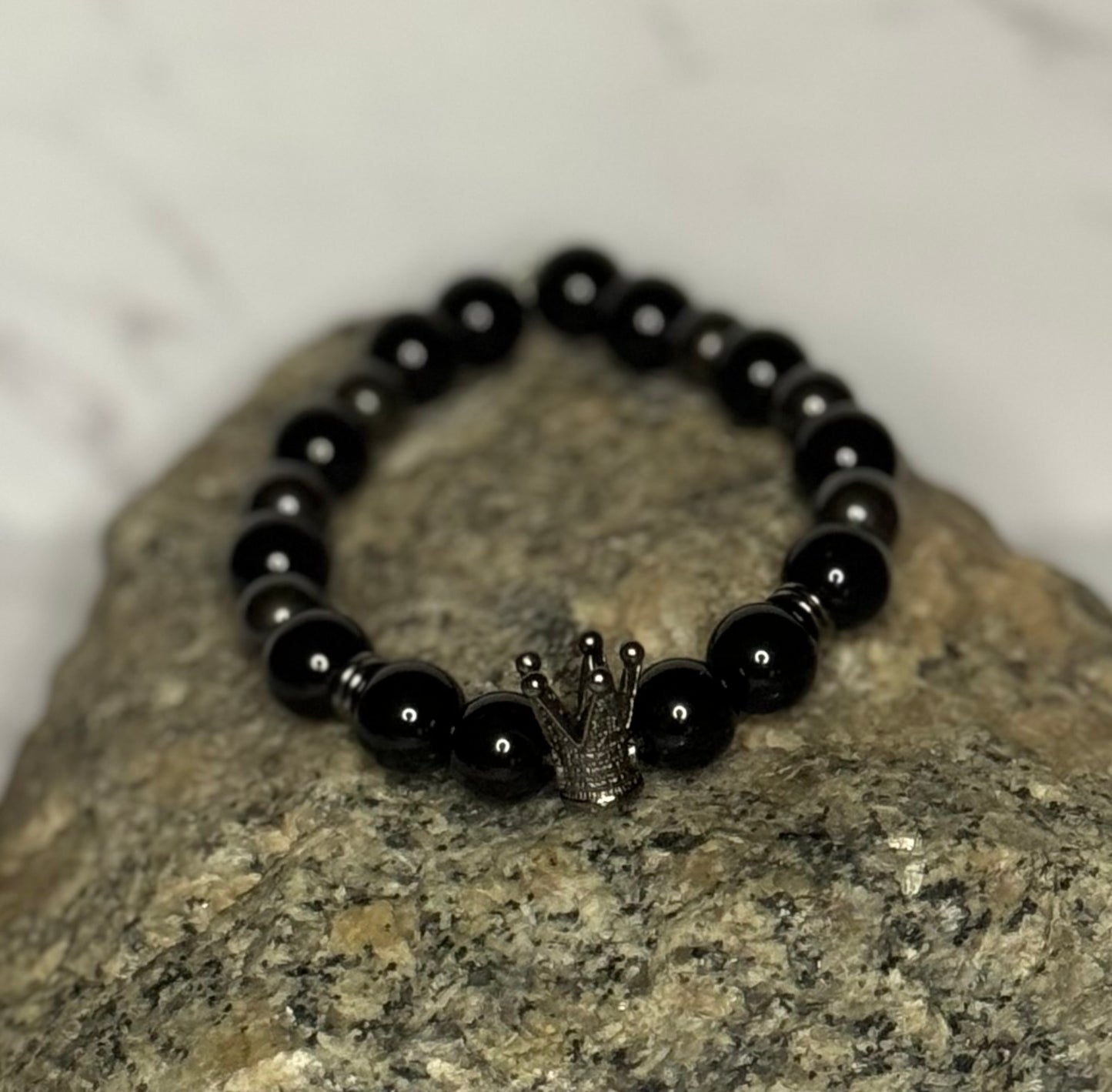 Black Onyx Crown Bracelet