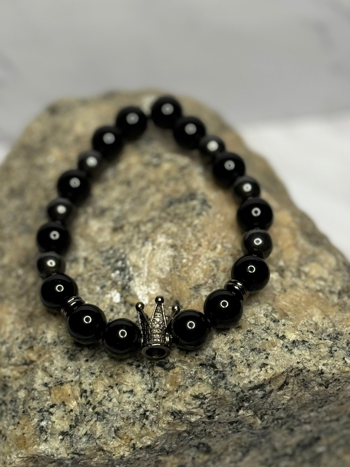 Black Onyx Crown Bracelet