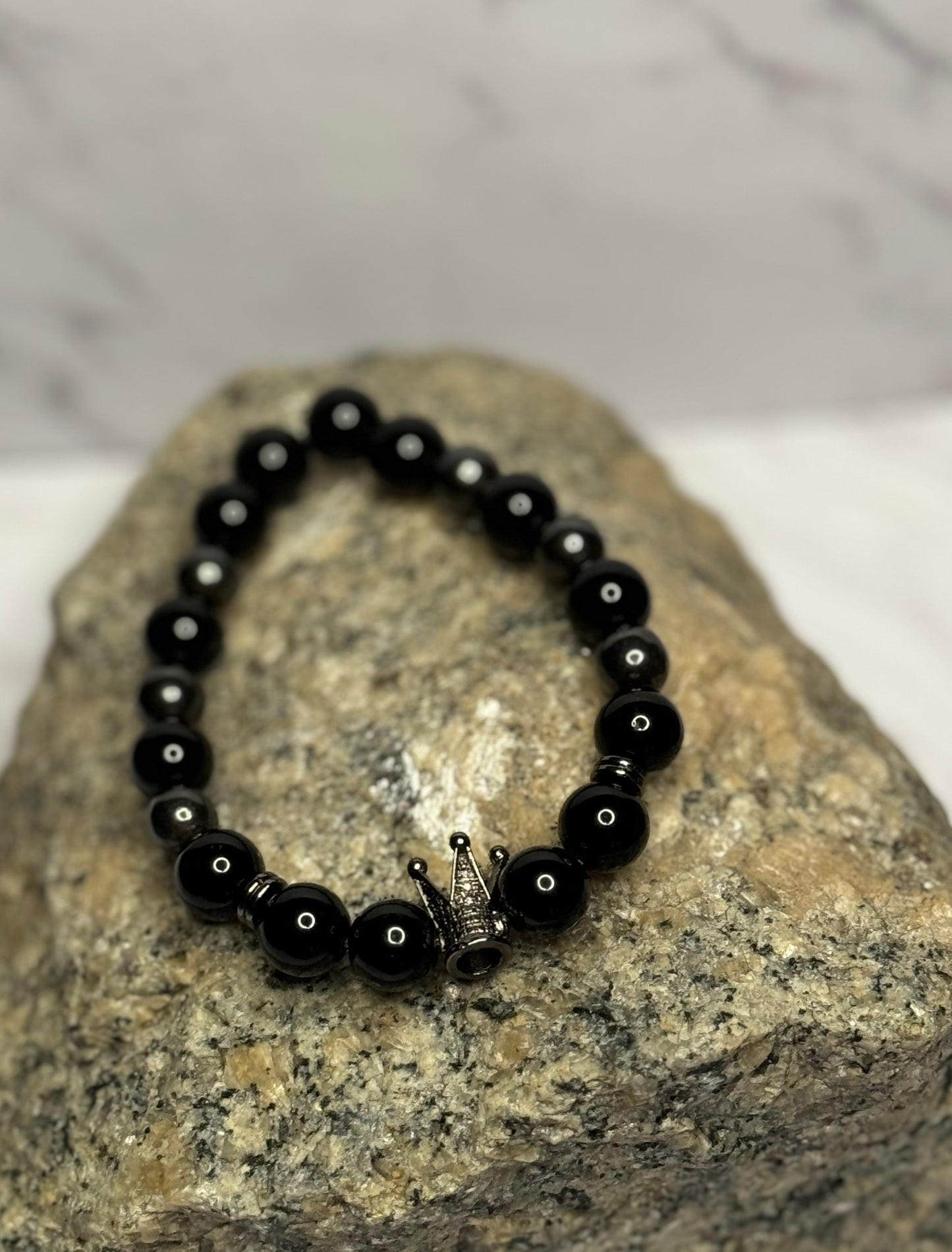 Black Onyx Crown Bracelet