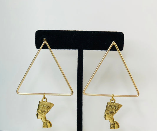 Triangle Nefertiti Earrings