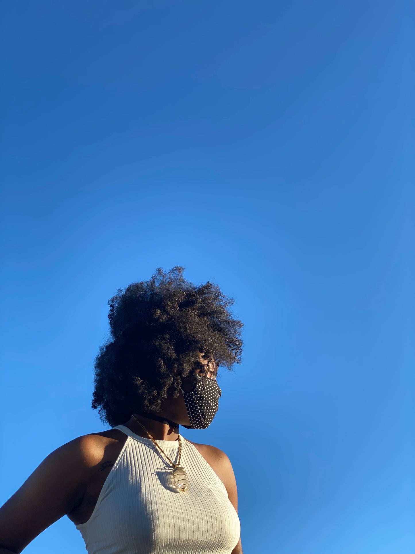 Gold Clear Quartz Crystal Necklace