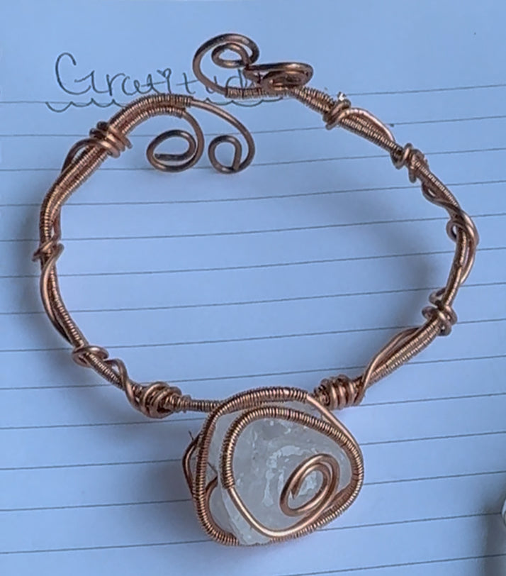Clear Quartz Wire Wrapped Bracelet