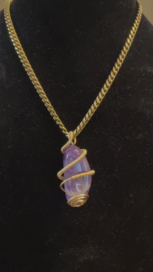 Gold Amethyst Necklace